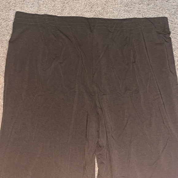 J. Jill Wearever Wide Leg Pull-On Split Hem Pant Dark Truffle Brown Large Petite - Picture 7 of 11
